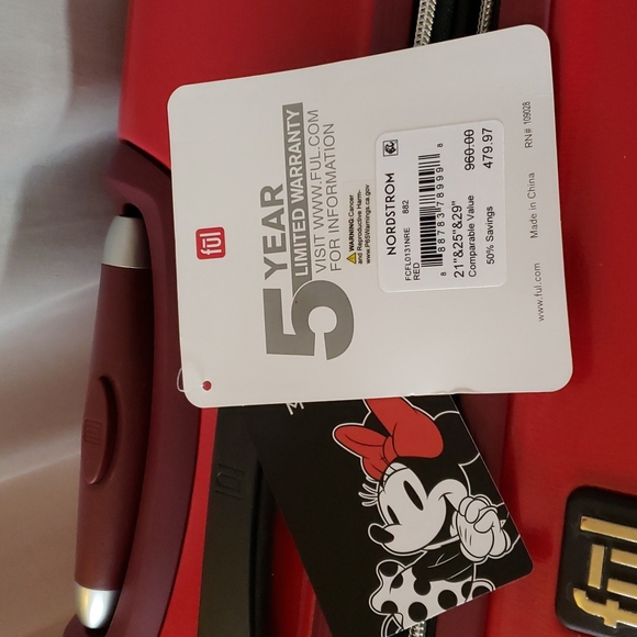 NEW FUL Hard Sided ABS Minnie Mouse 3-Piece Rolling Suitcase - Picture 3 of 8